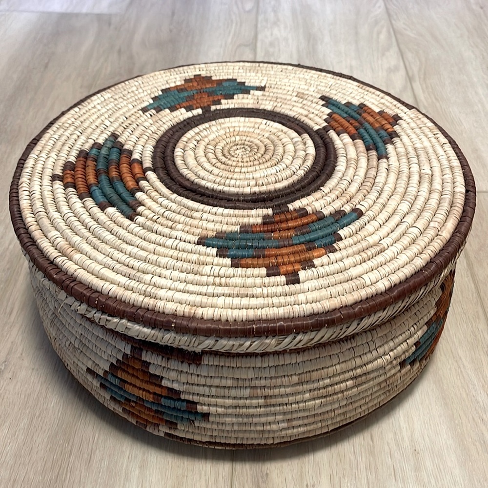 Handwoven Storage Basket w/ Lid